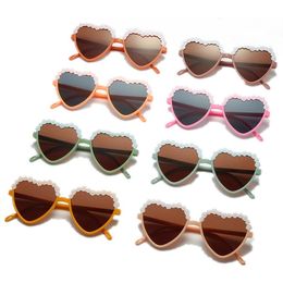 Sunglasses Pink Gray Love Heart Flower Children UV Protection Personalized Baby Eyeglasses Kids Boy Girl Sun Shade Glasses 2023Sunglasses