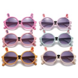 Komik Çocuklar Güneş Gözlüğü Moda Tavşan Çiçek Yay Çoklu Stiller Bebek Gözlükleri 4 Grup Stili Çocuklar İçin