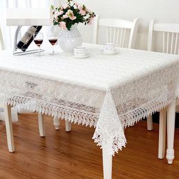 Table Cloth Embroidered Lace Tablecloth TV Cover Runner 130x180cm 120x150cm 60x180cm 50x210cm 40x220cm Cm 75x230cm White Pink