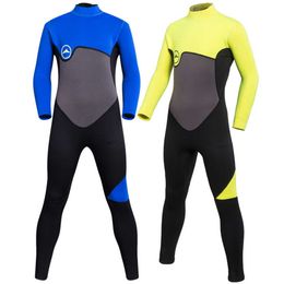 Wetsuits Drysuits Sbart Children's 2mm SCR Neoprene Swimsuit Wetsuit Teenage Wet Suit 816Y Sunscreen Conjoined Elastic Swimsuit J230505