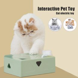 Toys Smart Magic Box Cat Electric Toy Automatic Feather Funny Cat Game Interactive Cat Catch Mouse Induction USB Rechargeable Battery