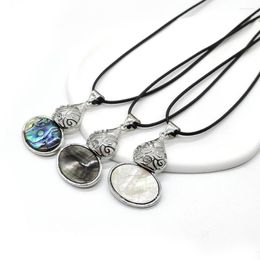 Pendant Necklaces Natural Shells Necklace Abalone Scallops Zinc Alloy Gourd Shape Fashion Jewellery Accessories