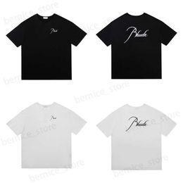 Men's T-Shirts Designer Fashion Clothing Tees Abstract Letter Printing High Street Loose Oversize Trend Brand Rhude Short Sleeve Tops Cotton Streetwear