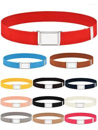 Belts Adjustable Elastic Canvas For Boys Girls Solid Color Stretch Kids Children Cinch Waistband Pants Waist Strap Belt