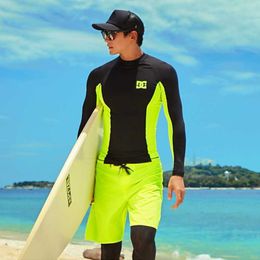 Wetsuits Drysuits Men Swimwear Long Sleeve Swimsuit Mens Rashguard Surf Shirt For Swimming Sail drop shipping J230505