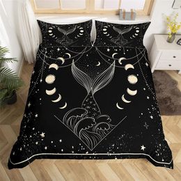 Bedding Sets Boho Galaxy Duvet Cover King Astrology Mysterious Space Set Ocean Seawave Comforter Microfiber Exotic Quilt