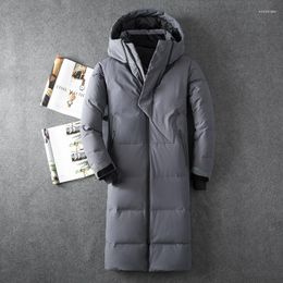 Men's Down 2023 Brand Long Duck Jacket Men Winter Warm Coat Man Clothes Korean Fashion Parkas Hiver 33