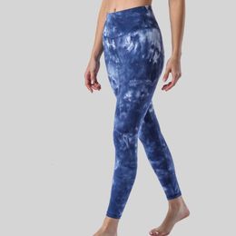 Women's Leggings Women High Waist Tie Dye Buttery Soft Yoga Naked-feel Squat proof Leggings Tummy Control Workout leggings 4 Way Stretch tight 230505