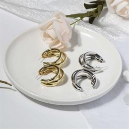 Hoop Earrings C Shape Personality For Women Vintage Special Ear Ring Retro Multi-layer Temperament Jewellery