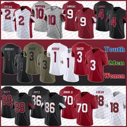 1 Kyler Murray Budda Baker Football Jersey Custom Men Women Kids DeAndre Hopkins Isaiah Simmons Marquise Brown Zach Ertz Paris Johnson Jr BJ Ojulari Garrett Williams