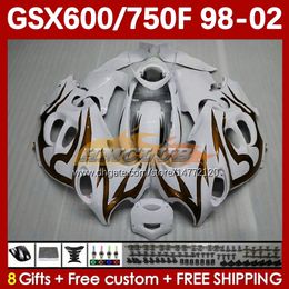 Body For SUZUKI golden flames KATANA GSX600F GSXF750 GSXF-750 GSXF 600 750 CC 169No.52 GSX750F 600CC 750CC 98 99 00 01 02 GSXF600 GSXF-600 1998 1999 2000 2001 2002 Fairing