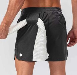 lulu shorts Men Yoga Shorts Mens Camo Breathable Gym pants with towel buckle Loose casual running Short lemon
