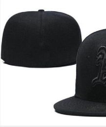 2023 Men's Baseball Full Closed Caps Summer Navy Blue Letter Bone Men Women Black Colour All 32 Teams Casual Sport Flat Fitted hats " AS " Oakland Mix Colours