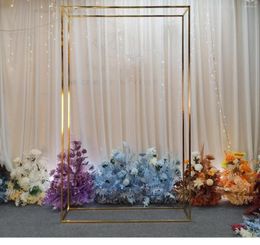 Party Decoration Luxury Outdoor Lawn Flower Frame Wedding Arch Square Column Plinth Balloon Props Floral Stand For Backdrop Birthday Stage