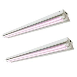 T8 Grow Light Strips Dual-End Powered Flourescent Tube Replacement Bi-Pin G13 Base Grow Lights for Seed Starting Full Spectrum Linkable Sunlight crestech