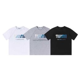 Designer Fashion Clothing Tees Tshirt Trapstar White Blue Towel Embroidery Summer Simple Fashionable New Youth Short Sleeve Shorts SetCasual Cotton Streetwear To