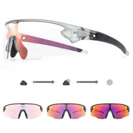Outdoor Eyewear Photochromic 2023 men's women cycling sunglasses fishing sport eye glasses mtb bike road motocross masks eyewear P230505