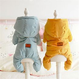 Rompers Dog Down Coat Jacket Jumpsuit Winter Dog Clothes Waterproof Super Warm Outfit York Poodle Maltese Snow Pet Dog Costume Clothing