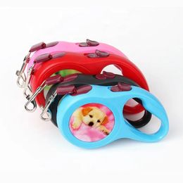 Sublimation Dog Leashes Plastic Automatic Telescopic Rope DIY Pet Tractor