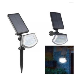 Solar Spotlights Outdoor Yard Lawn Lamp Decoration Lights Waterproof Landscape Floor Garden Spot E6D2