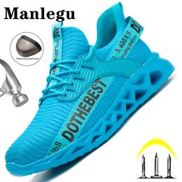 Safety Shoes Steel Toe Safety Shoes for Women Men Lightweight Work Sneakers Puncture Proof Work Shoes Coustruction Safety Work Boots Unisex 230505