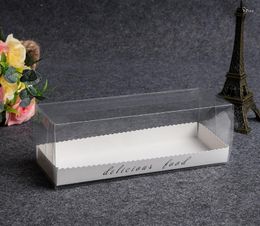 Gift Wrap Portable Transparent Clear Swiss Roll Cake Box Baking Packing Boxes Dessert Cookies SN3347