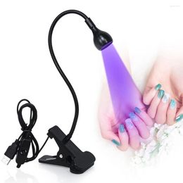 Nail Dryers Clip-On Led Curing Ultraviolet Lights UV Gel Light Desk Lamp Flexible Tube Dryer DIY Art Salon Tool