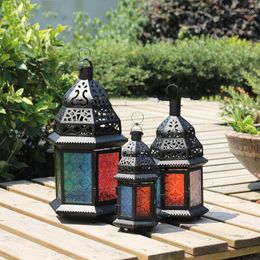 Candle Holders Moroccan Nordic Aesthetic Ing Vintage Luxury Incense Sticks Outdoor Bougeoir Home Decoration