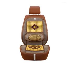 Dog Car Seat Covers Cover Summer Cool Wooden Beads Single Piece Ventilation Breathable Pad Cushion Supplies (Random Pattern)