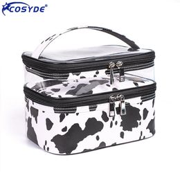 Cosmetic Bags Cases Women's PVC Cosmetic Bag Transparent Travel Organiser Bags Clear Makeup Bag Waterproof Female Storage Cases Bags For Women 230504