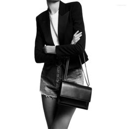 Evening Bags Brand Real Leather Handbags Fashion Women's Shoulder Bag Luxury Designer Sunset Ladies Crossbody Genuine Chain Purse