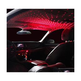 Decorative Lights Mini Led Car Roof Star Night Projector Interior Ambient Atmosphere Galaxy Lamp Christmas Light Drop Delivery Mobil Dhnty