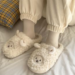 Women Comwarm And Cartoon Men For Cotton Cute Autumn and Winter Warm Faux Fur Indoor Home Couple Slippers 230505 415