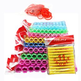 Hair Rollers 3Packs Hair Rollers Curlers Hairdressing Wave Cold Perm Rod Corn Hair Clip Curler Attached with Heat-Resistance Rubber Band U852 230505