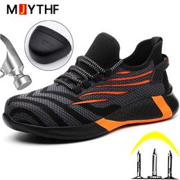 Safety Shoes Safety Shoes Men Anti-Smashing Steel Toe Cap Puncture Proof Construction Lightweight Breathable Sneaker Work Boots Women Quality 230505