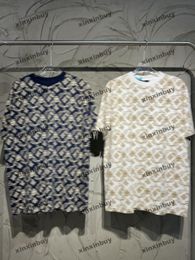 xinxinbuy Men designer Tee t shirt 23ss Gradient tie dye letters pattern short sleeve cotton women blue S-2XL