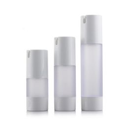 100pcs 15ml 30ml 50ml Airless Bottle Frosted Vacuum Pump Lotion Refillable Bottles Cosmetic Container new