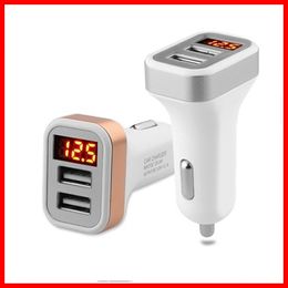 5V USB Car-Charger with LED Screen Smart Auto for iPhone 7 Samsung Xiaomi Car Mobile Phone chargers Car Charger Adapter Charging Car-Charge Car-Charger Car Charging