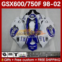 Body For SUZUKI KATANA GSX600F GSXF750 GSXF-750 GSXF 600 750 CC 169No.43 GSX750F 600CC 750CC 98 99 00 01 02 blue lucky GSXF600 GSXF-600 1998 1999 2000 2001 2002 Fairing