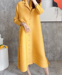 ISSEY Pleated 2023 Spring Fashion Loose Fit Women's Dress Temperament Advanced Suit Dress Wholesale for Women