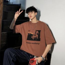 Men's T Shirts Short Sleeve T-shirts Men Harajuku Loose Summer Clothing Stylish Chic Ins Handsome 3XL Mens Teens Korean Style Couples