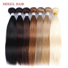 Hair Bulks Mogul Hair 1 Bundle Color 8 Ash Blonde Color 27 Honey Blonde Indian Straight Hair Weave Bundles Ombre Human Hair 230518