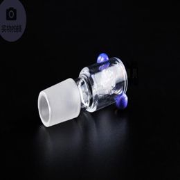 Smoking Pipes Aeecssories Glass Hookahs Bongs Purple embellished glass cigarette accessories stopper