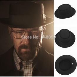 Whole-2015 Fashion Men Classic Felt Pork Pie Porkpie Fedora Hat Chapea Cap Upturn Masculino Black Ribbon Band Panama Hats 216o