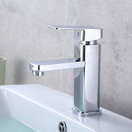 Kitchen Faucets Single Hole Wash Basin And Cold Water Faucet Square Bathroom Cabinet Mixer