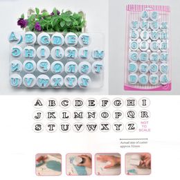 Baking Moulds 1set Alphabet Number Cookie Cutter Plastic Fondant Cake Mould Icing Sugar Tools