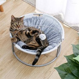 Cat Beds Hammock Keeps Warm In Winter Detachable House Fun Reclining Round Sofa With Hanging Ball Bed