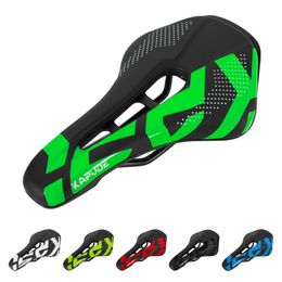 Bike Saddles Kapvoe Bicycle MTB Road Seat PU Leather Gel Filled Cycling Cushion Comfortable Shockproof Accessory 230505