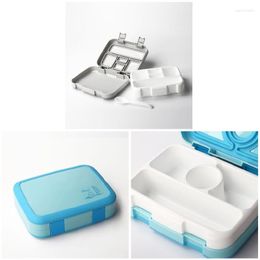 Dinnerware Sets Portable Kids Lunch Box 5 Grid Leakproof Container For Camping Hiking