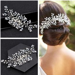 Headpieces Wedding Flowers Pin Accessories Stunning Crystal Pearls Hand Made Comb Jewellery Party Hair